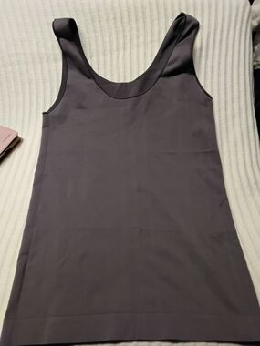 Shimera Charcoal Scoop Neck Tank - Dark Gray